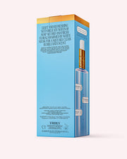 A blue and gold rectangular box for Truly Beautys Clean Girl Perfume Mist features a dropper bottle image, fresh floral and white musk fragrance notes, and brand plus ingredient info at the bottom.