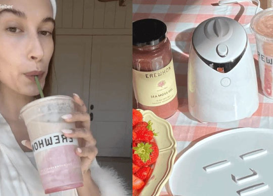 How Poor Nutrition Makes Your Skin Dry | young woman in kitchen pouring green smoothie into glass