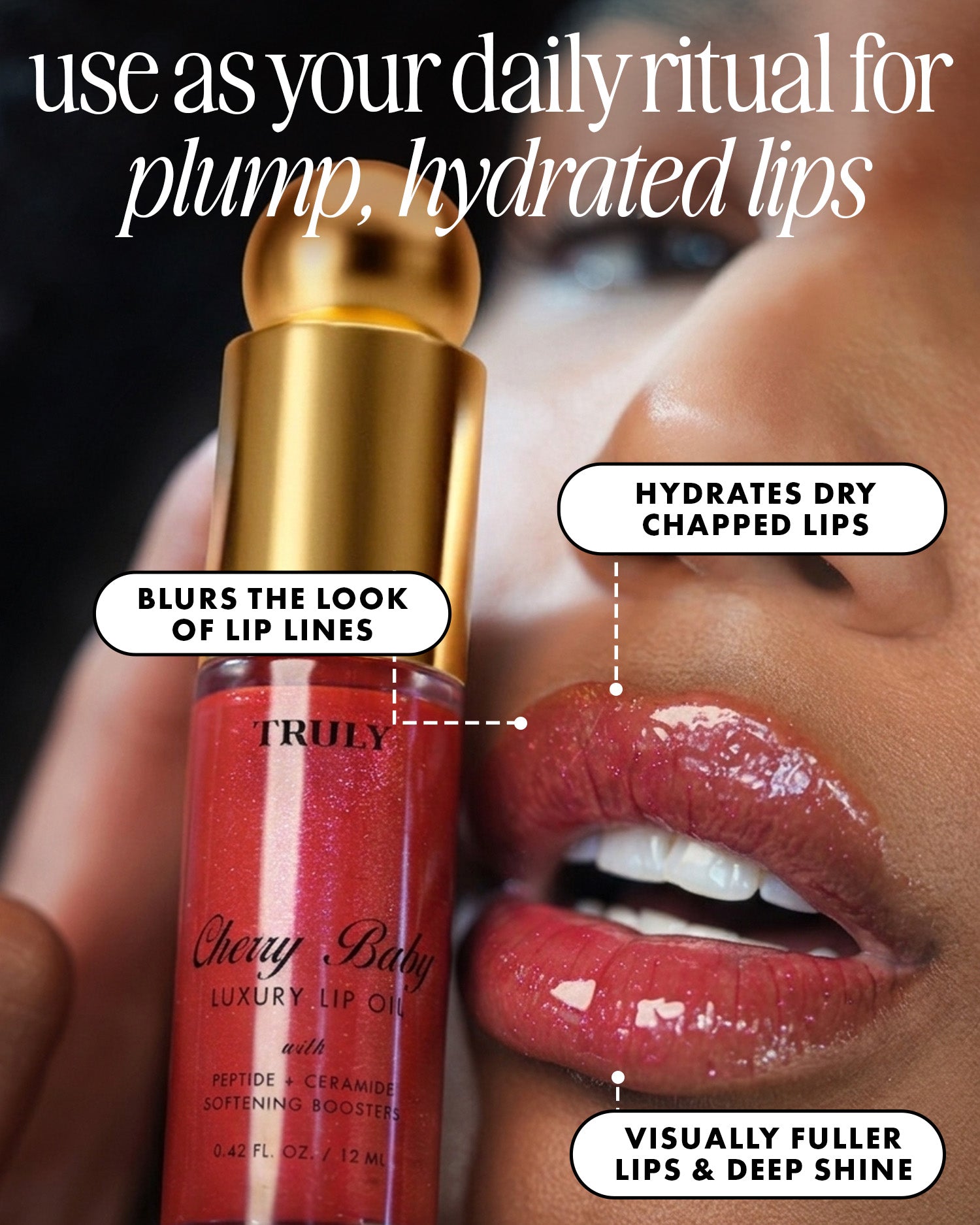 Aceites labiales de péptidos de lujo