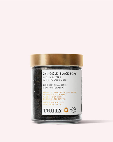 24K Gold Black Soap Luxury Butter Impurity Cleanser