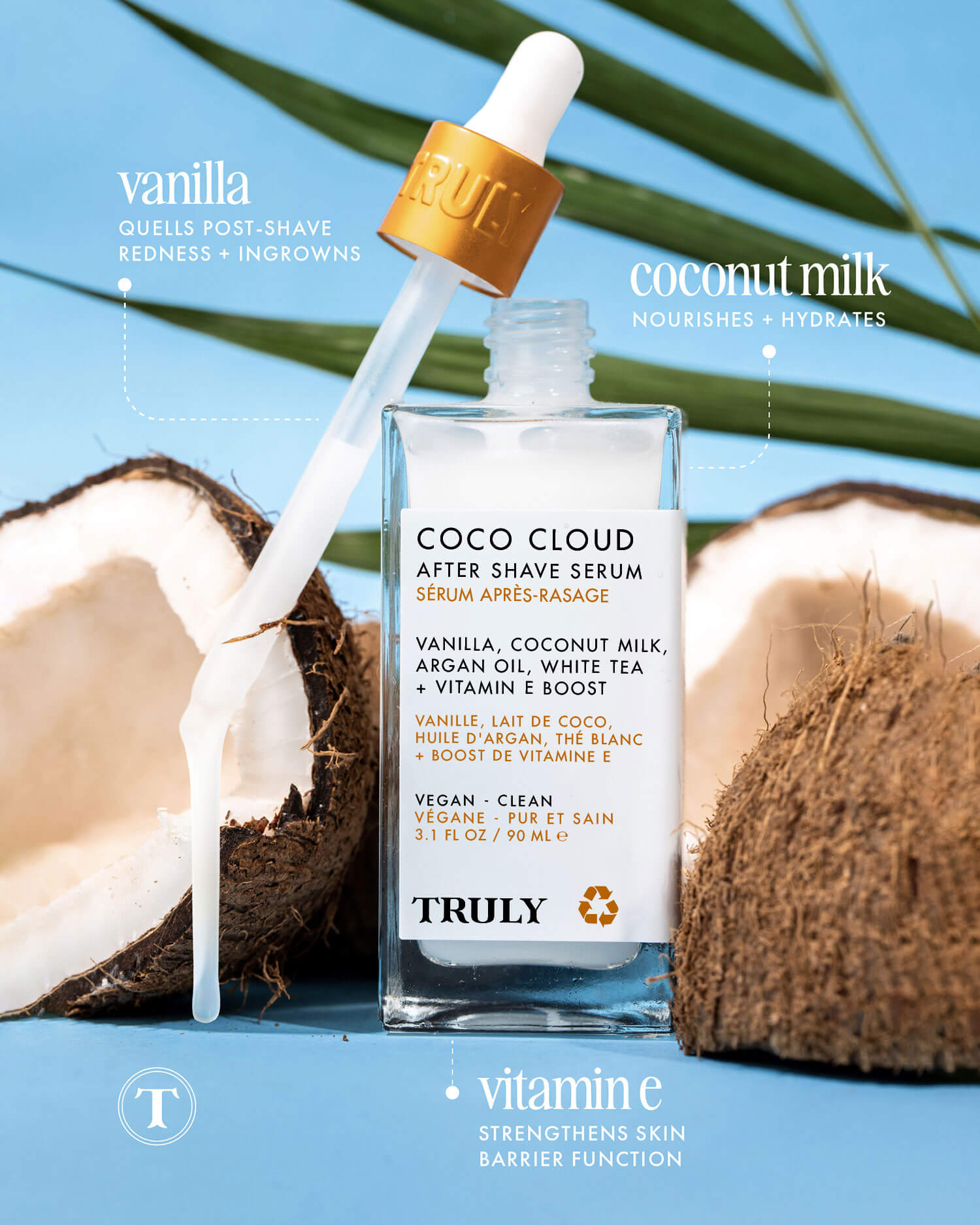 Coco Cloud After Shave Serum for Razor Burn & Sensitive Skin | Truly Beauty