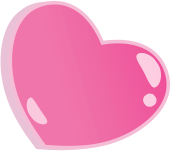 Ping Heart with light pink background