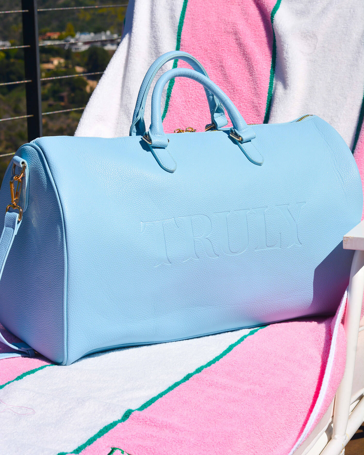 Truly Blue Duffle Bag, Vegan