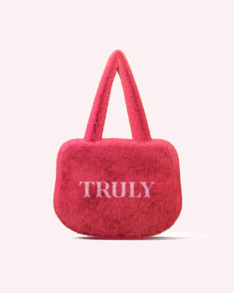 Truly Pink Fuzzy Bag, Vegan