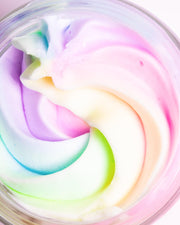 Experience Truly Beauty’s Unicorn CBD Soothe & Glow Whipped Body Butter—a luxurious, pastel-swirled treat in a jar. With pink, yellow, green, blue, and purple hues for a soft rainbow effect, this whipped body butter is infused with Unicorn Hemp to soothe inflammation and leave your skin feeling refreshed and nourished.